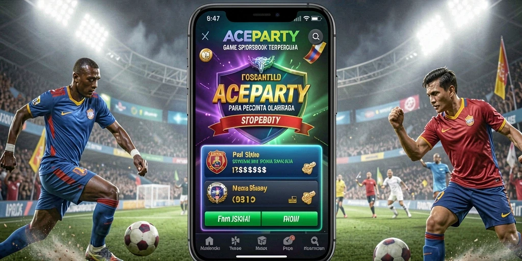 Screenshot ACEPARTY menampilkan pengalaman taruhan olahraga yang mendebarkan.