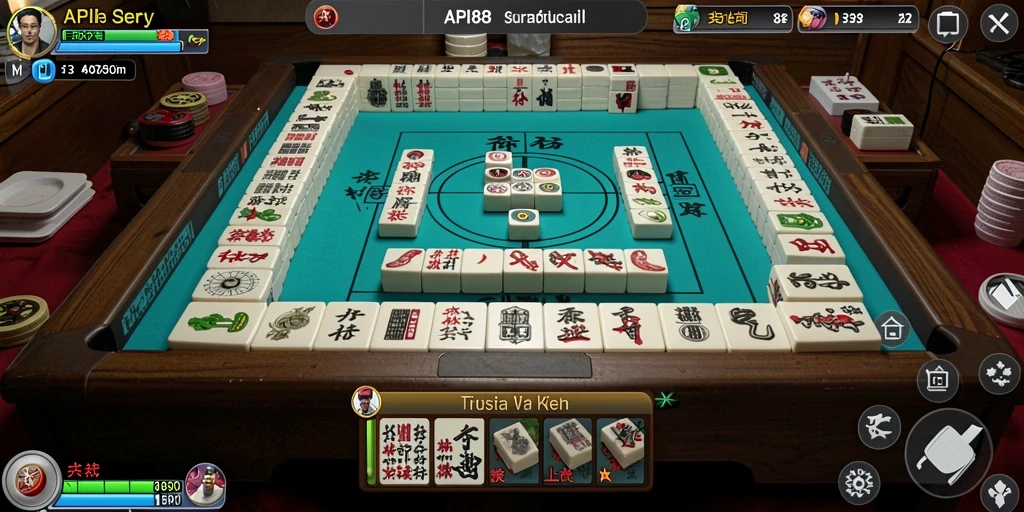 Tampilan screenshot utama API88 menampilkan aksi seru permainan Mahjong.