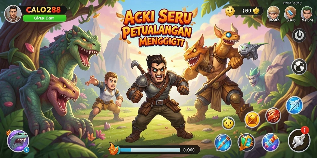 Tampilan seru dalam permainan aksi CALO288 dengan battle yang mendebarkan.