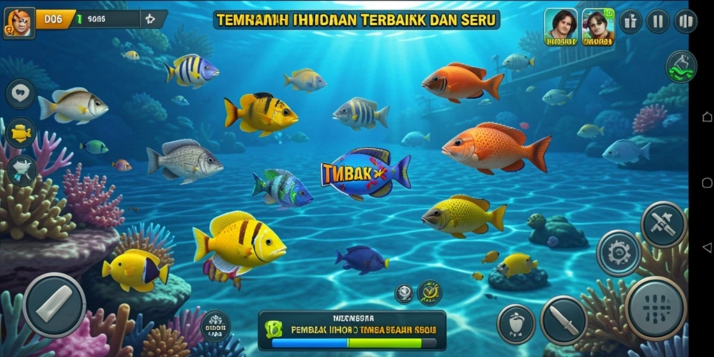 Tampilan gameplay menembak ikan yang seru di D06.