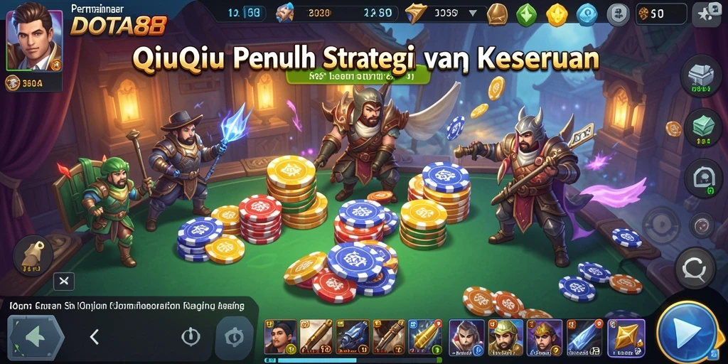 Tampilan gameplay seru DOTA88 saat bermain QiuQiu.