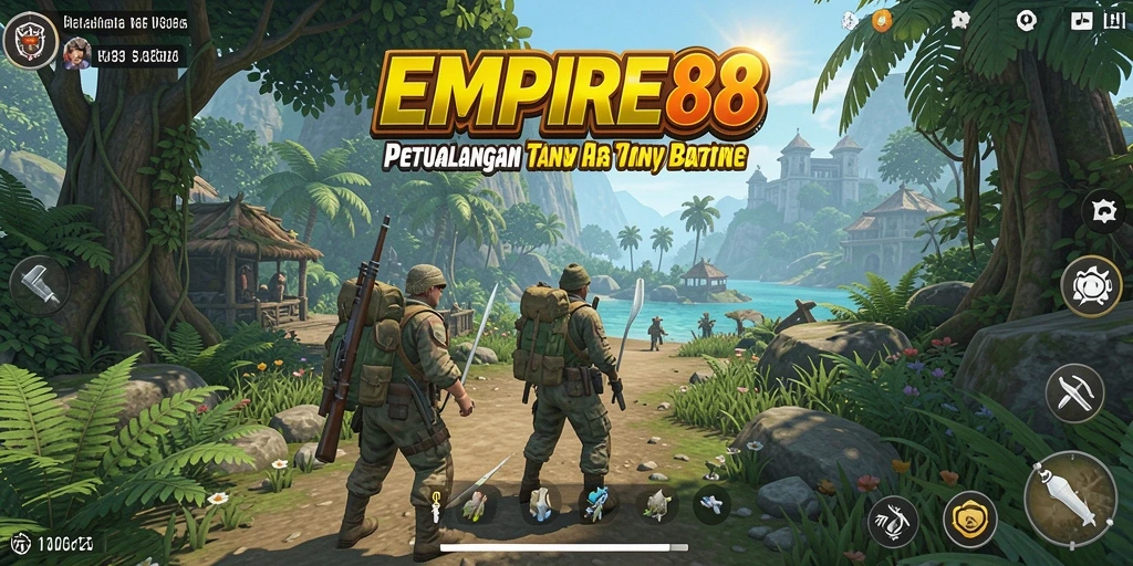 Screenshot gameplay EMPIRE88 menampilkan dunia terbuka yang luas.