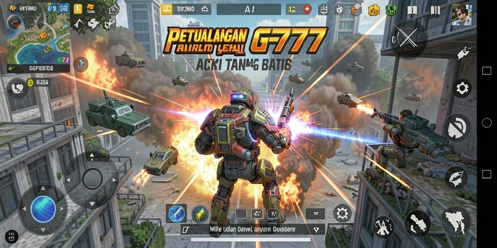 Screenshot menampilkan aksi mendebarkan dalam game GF777.