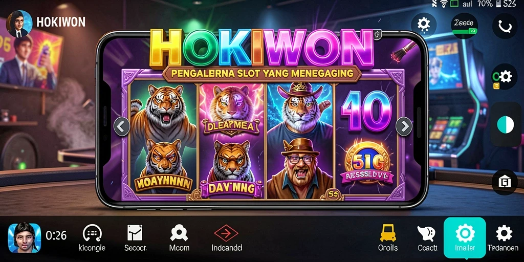 Tampilan gameplay HOKIWON yang penuh warna dan menyenangkan.