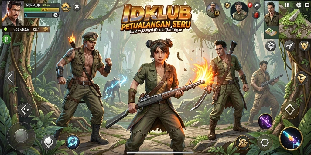 Screenshot gameplay IDKLUB menampilkan pemandangan petualangan yang menakjubkan.