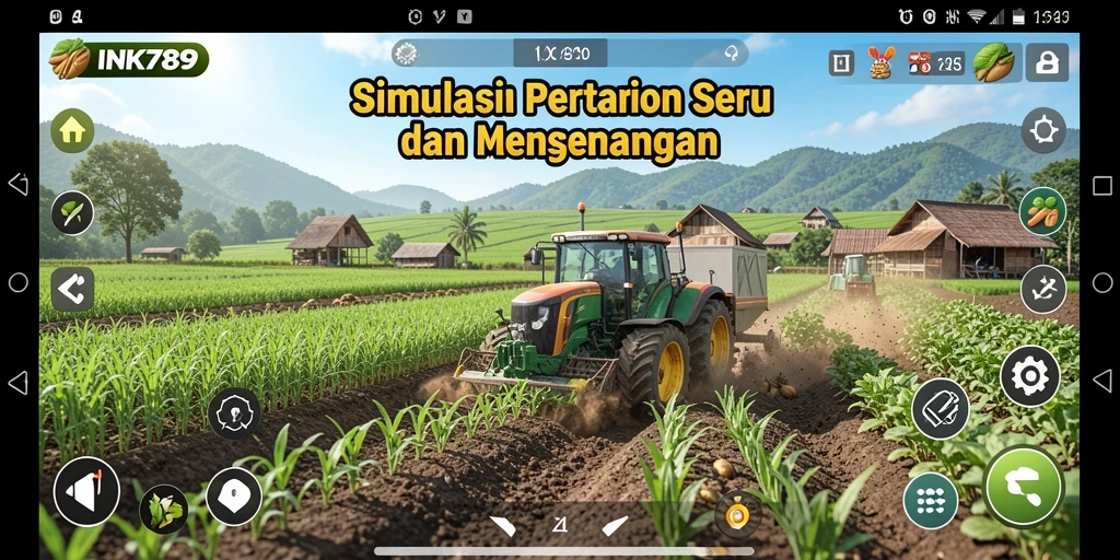 Tampilan menawan dari kebun yang penuh dengan tanaman dan hewan.