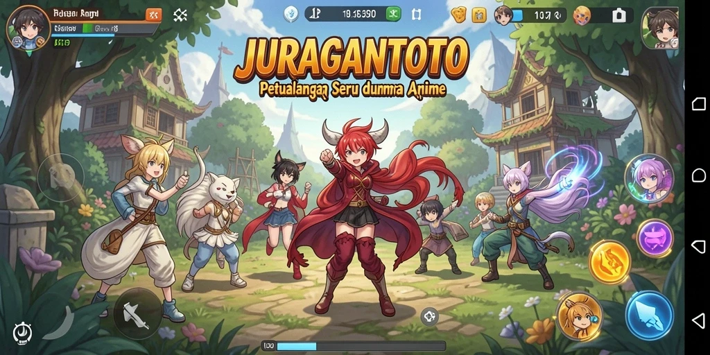 Screenshot menampilkan karakter anime dalam pertempuran seru.