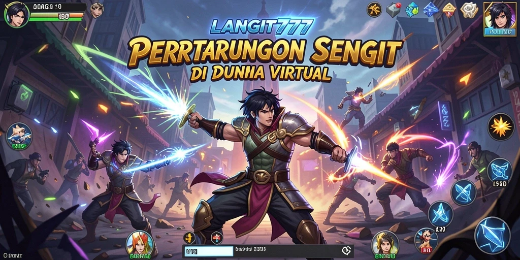 Screenshot LANGIT777 menunjukkan aksi pertarungan yang intens.
