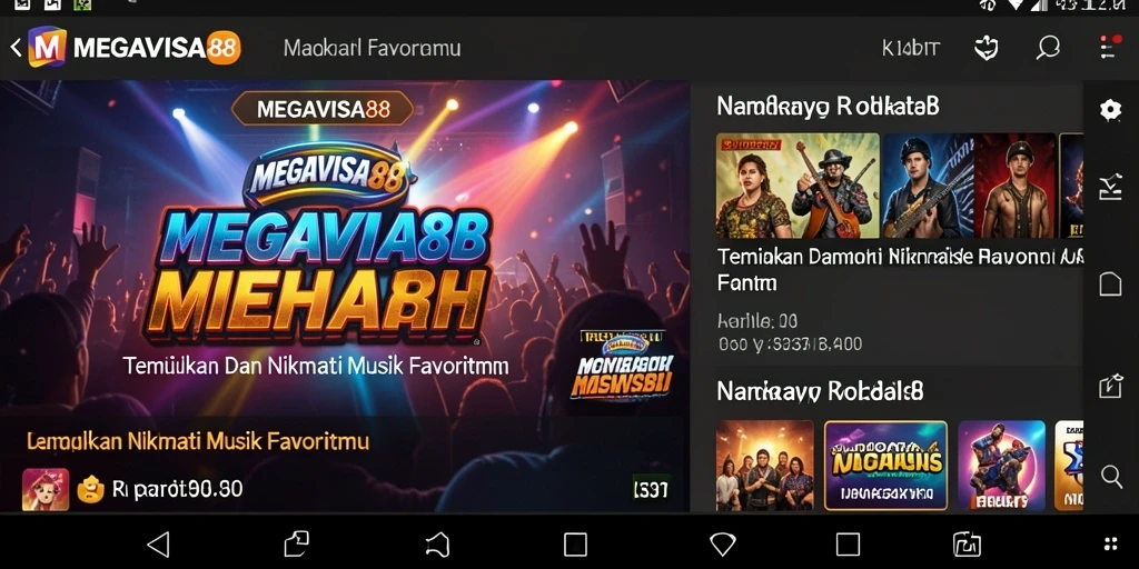 Tampilan menarik gameplay di MEGAVISA88 menampilkan pengalaman musik yang mengasyikkan.