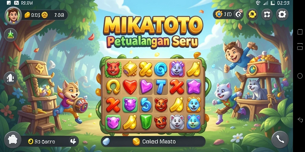 Screenshot MIKATOTO menampilkan aksi seru dalam permainan Match-3.