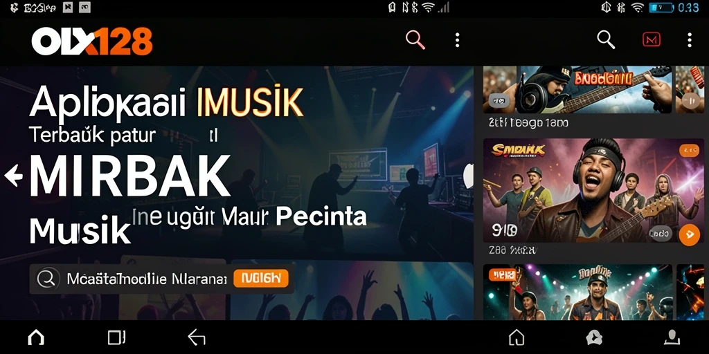 Tampilan gameplay interaktif dalam OLX128 saat menikmati musik.