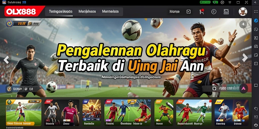 Tangkapan layar OLX888 menampilkan gameplay seru dengan berbagai cabang olahraga.