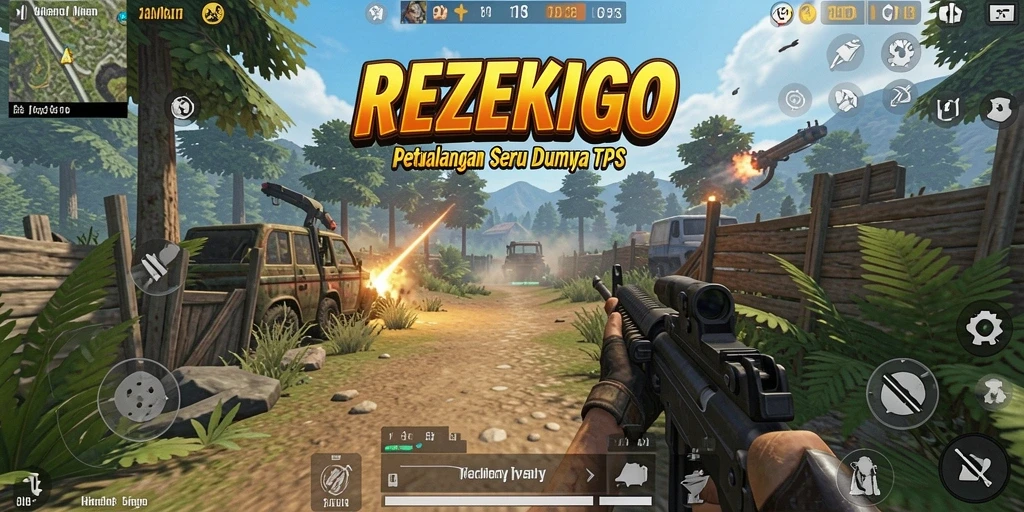 Tampilan mendebarkan dari gameplay seru REZEKIGO dalam TPS.