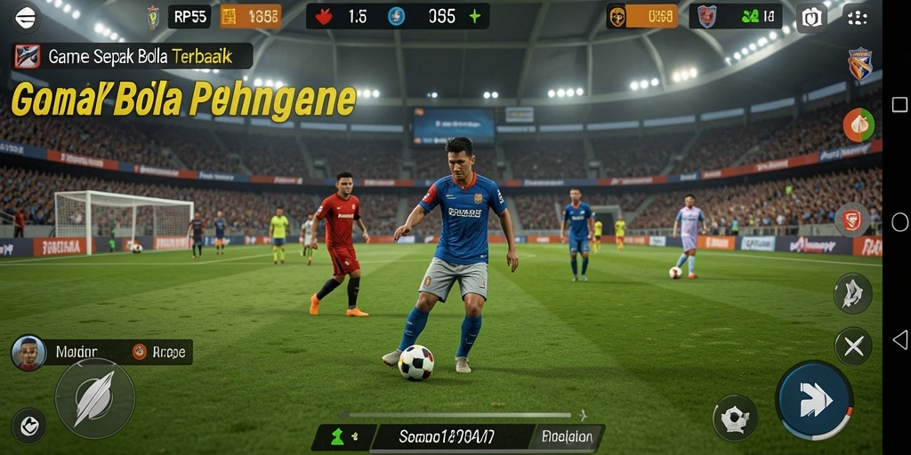 Tampilan gameplay RP55 yang menegangkan saat mencetak gol.