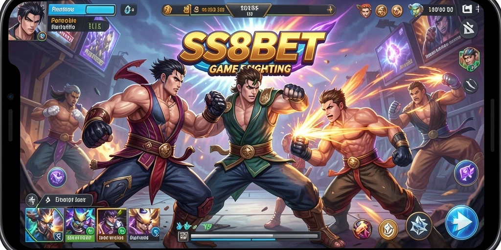 Tampilan menyenangkan dan seru dari gameplay Fighting SS88BET.