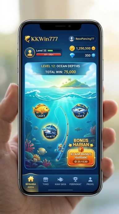 Menu navigasi yang intuitif di aplikasi kkwin777.