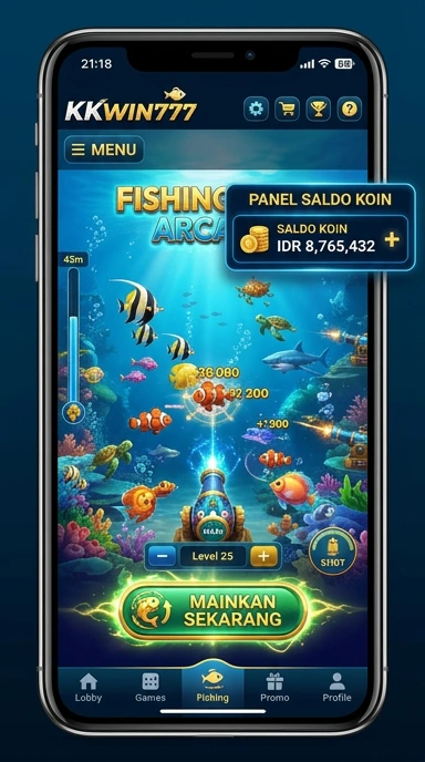 Pengguna sedang mengunduh aplikasi di kkwin777.